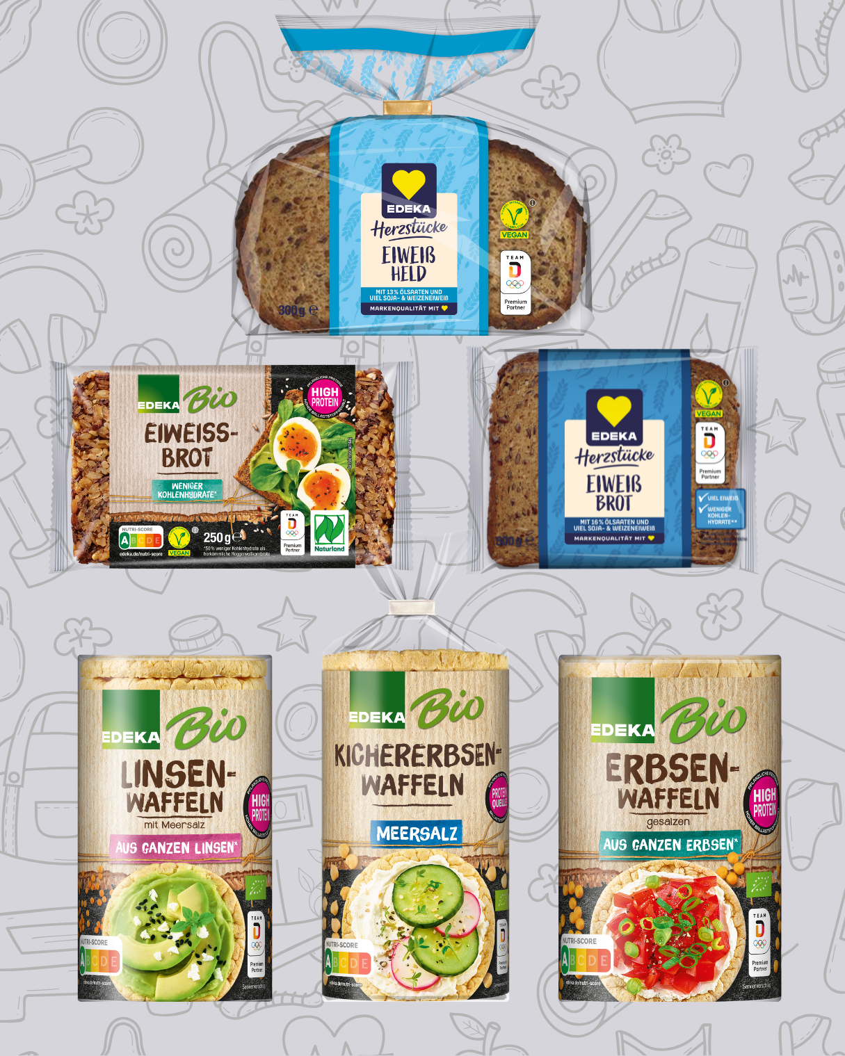 Edeka Protein Brot und Waffeln