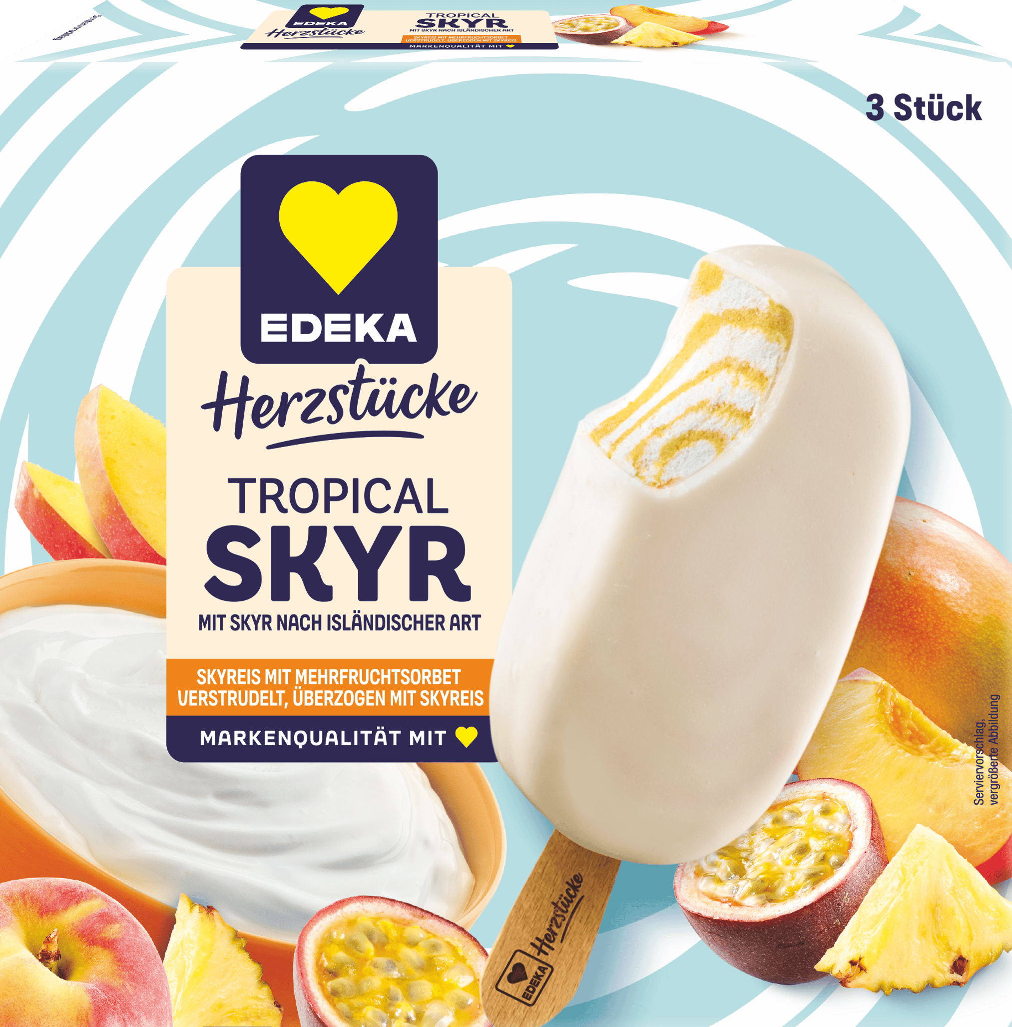 Eine weitere Sorte EDEKA Herzstücke Skyr Eis